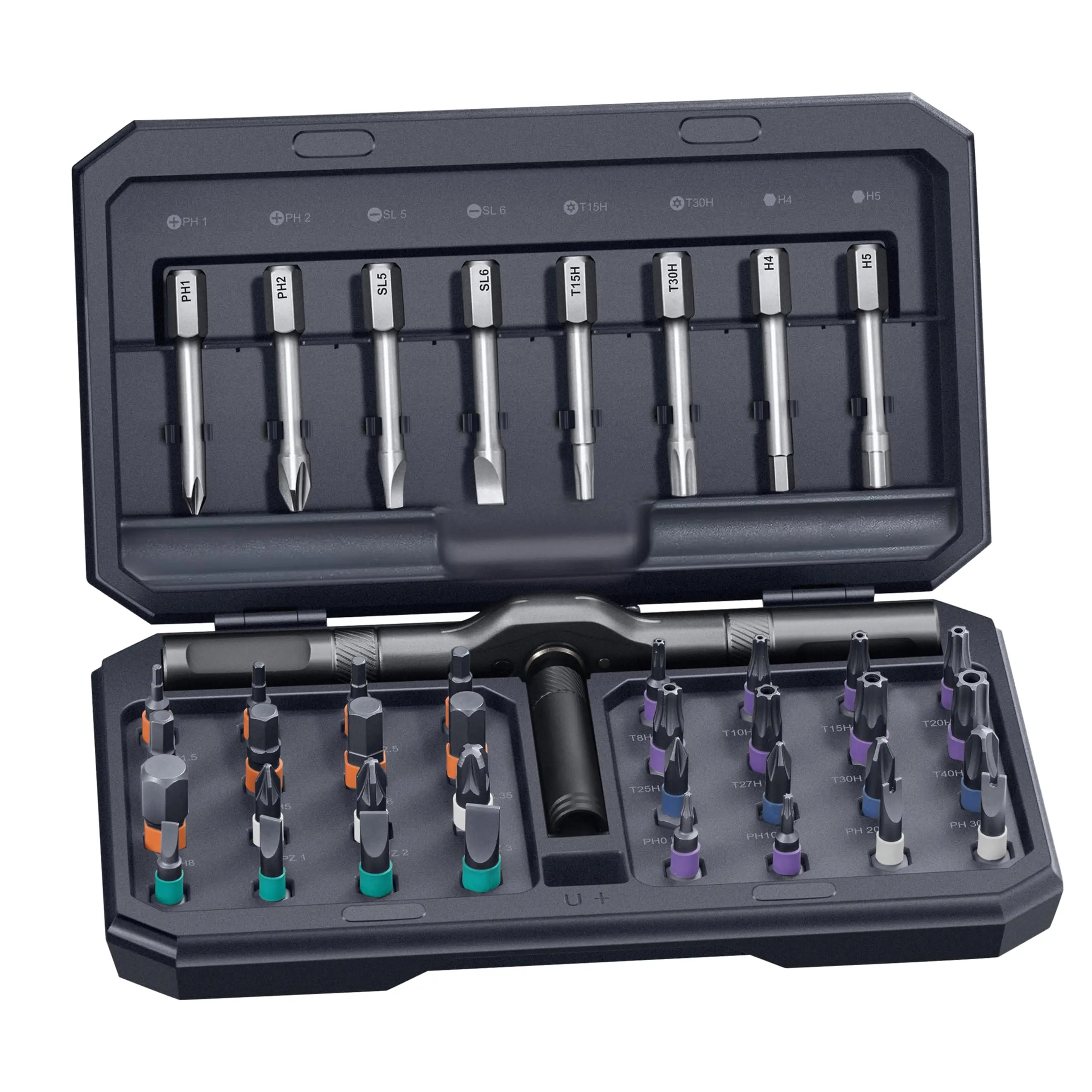 42 in 1 Magnetic Screwdriver Set Multi Bit Ratcheting Screwdriver T Handle Repair Tool for Furniture Computer Bicycle and DIY