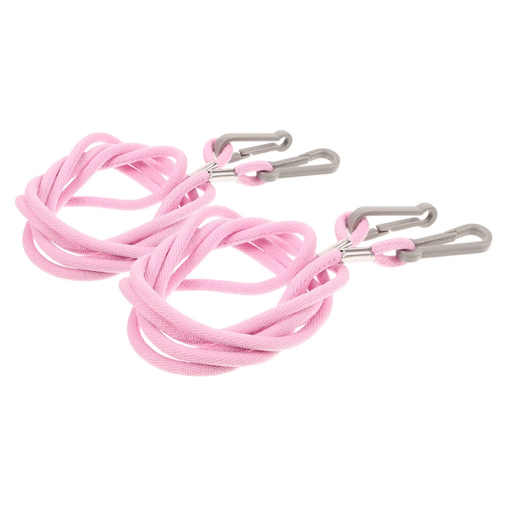 2 قطعة قفاز التزلج الوردي الحبل قابل للتعديل قفازات مرنة حبل قفاز حامل كليب قفازات الشتاء حارس السلامة