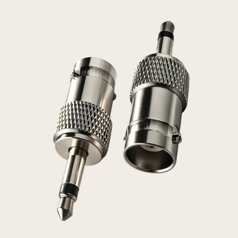 2PCS/LOT Coaxial Adapter BNC Female Jack to 3.5mm Mono 1/8