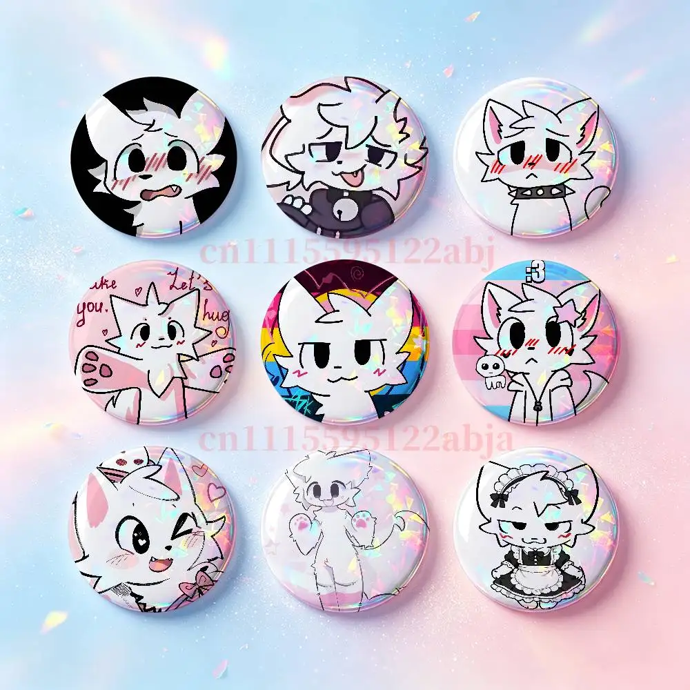 B-Boykisser Silly Cat Badges 25 32 44 58 75 mm Round Customizable Wholesale Fan goods Self-made fan freebies