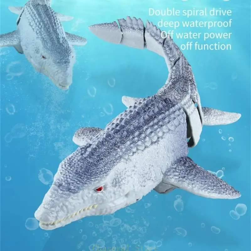Robô educacional elétrico mosasaurus com controle remoto, brinquedo para crianças, meninos, presentes, animais, piscinas, brinquedo banho