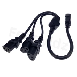 High Quality IEC 320 C14 Male Plug to 3XC13 Female Y Type Splitter Power Cord , C14 to 3 x C13, 250V/10A High Quality IEC 320 C