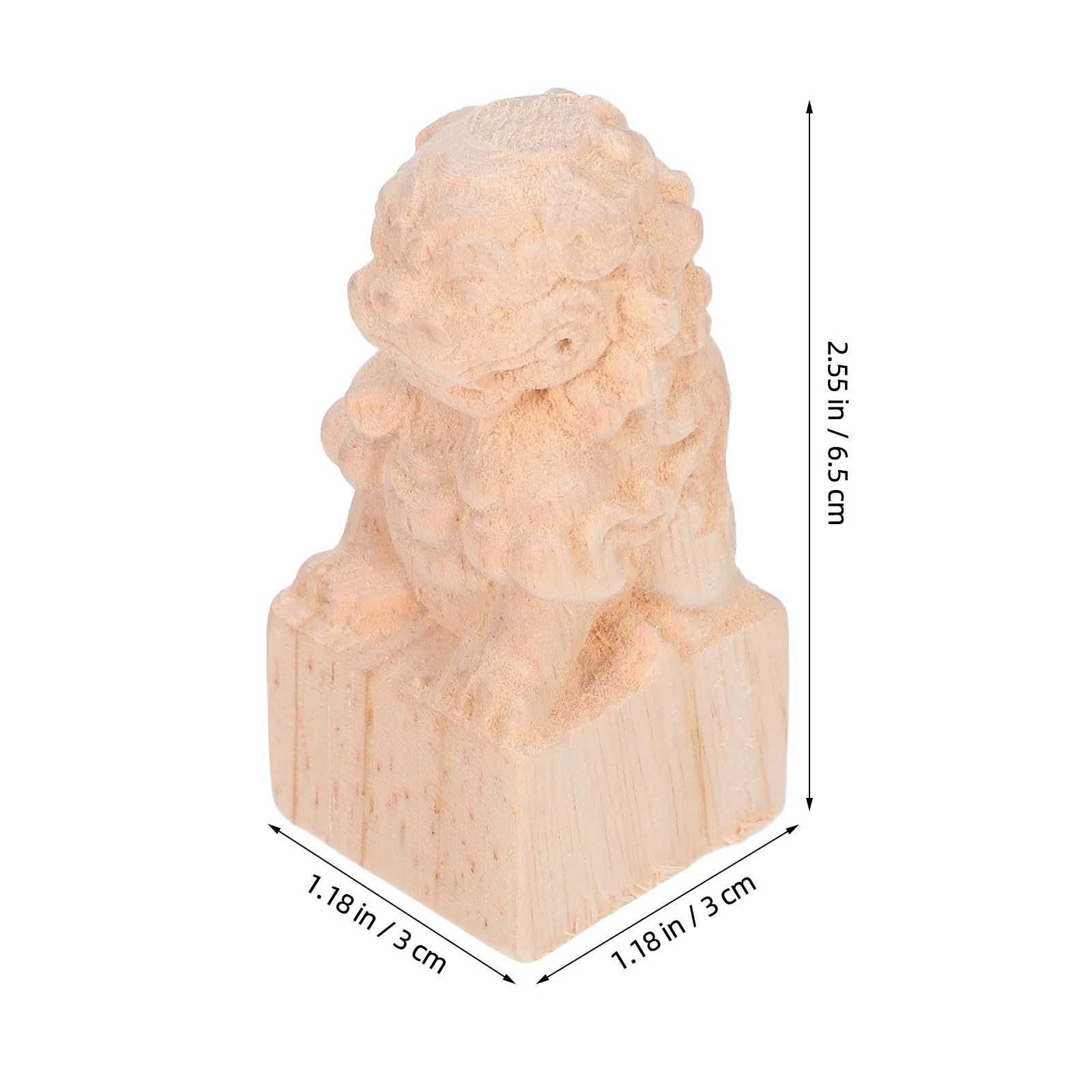 Wood Lion Carved Newel Post Finials Decorative Staircase Banister European Style Fence Post Carvings