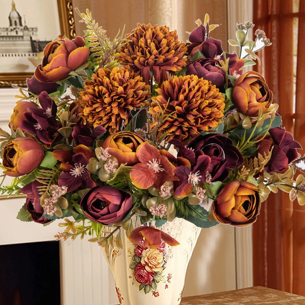 1/3Pcs Künstliche Blumen Hortensien Knospen Bouquet Diy Box Vase Zimmer Home Decor Festival Girlande Hochzeit Seide Gefälschte pflanzen Diy Geschenk