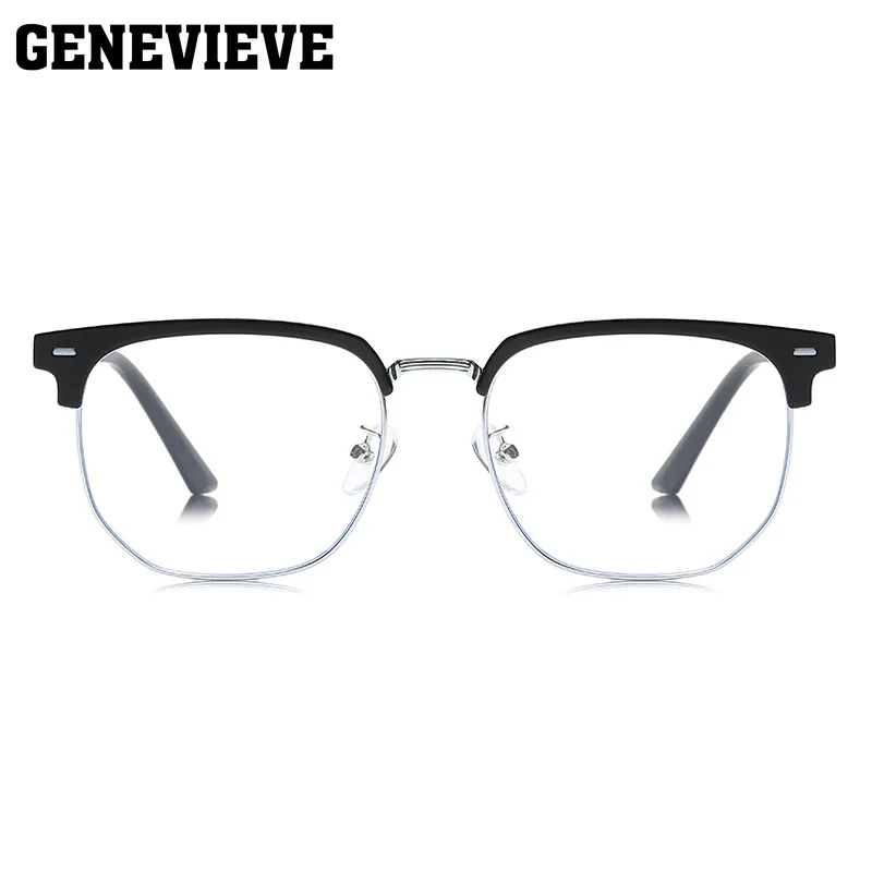 GENEVIEVE Business Casual Versatile Stylish Men's Photochromic Blue Light Blocking Reading Glasses Customizable Prescription