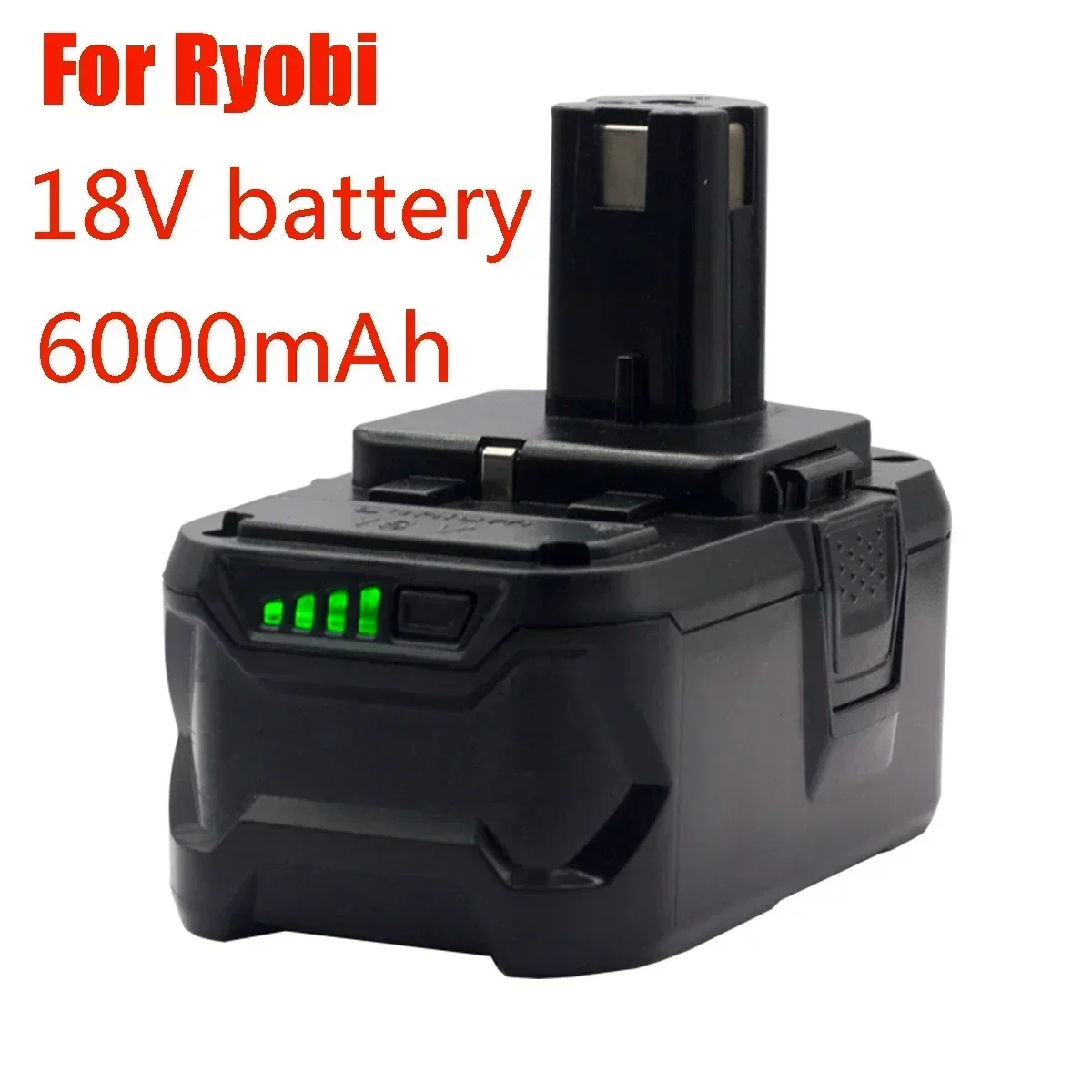 

Replace Ryobi ONE18V Wireless Power Tool BPL1820 P108 P109 P106 RB18L50 RB18L40 Lithium Ion Battery 6000mAh