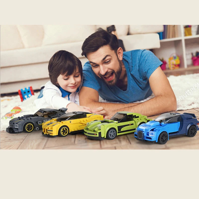 Super Racing Car Model Building blocks Compatible with small pellet Racing Assembly Toys Kids Toys For Children Adults Christmas