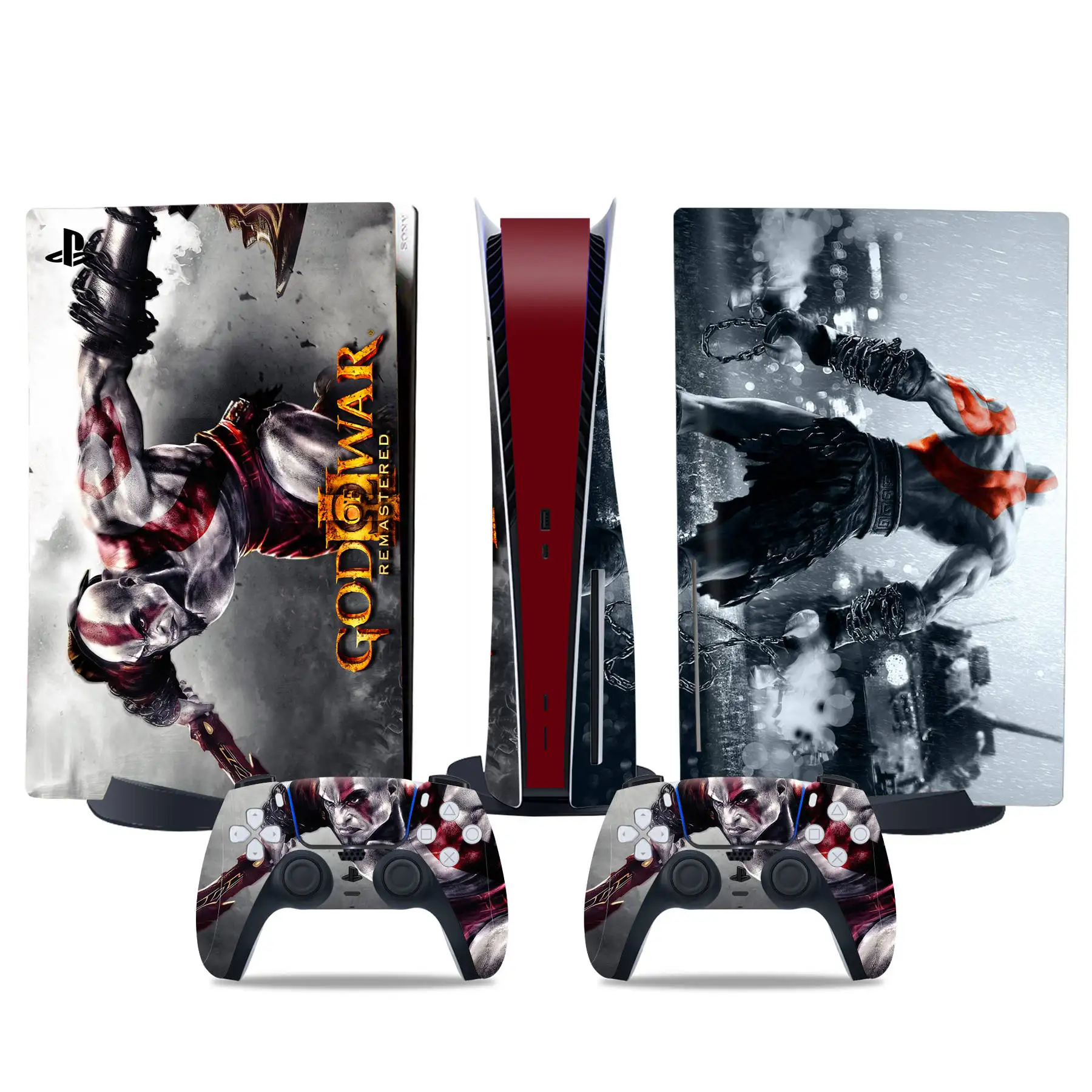 GOD of WAR PS5 Disc Skin Sticker Protector Decal Cover for Console Controller PS5 Disk Skin Sticker Vinyl Image customized view 3