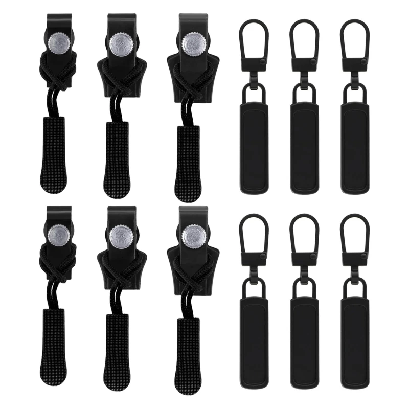 Universal Zipper Puller Detachable Instant Repair Kit Zipper Head Replacement Jacket Bags Coat Zipper Slider Pulls Sewing Tools