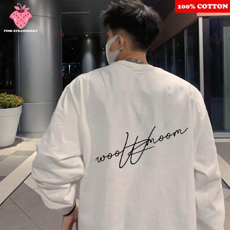 

Personalized Letter print Long sleeved T-shirt Men Autumn Winter 2025 New Sports Gym T-shirt Casual Loose Y2k Top Men clothing