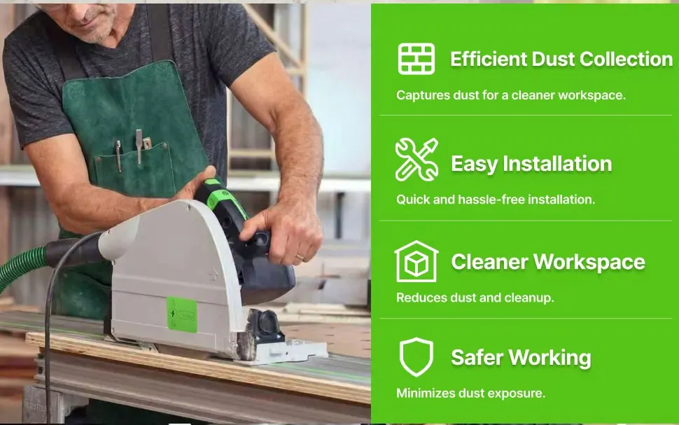 Staubschutzhülle für Sägen, Zubehör für Elektrowerkzeuge, geeignet für Festool TS55 TS60 TS75 Tauchsäge, Staubschutzhülle, nur Staubschutzhülle für Sägen – Detail 3