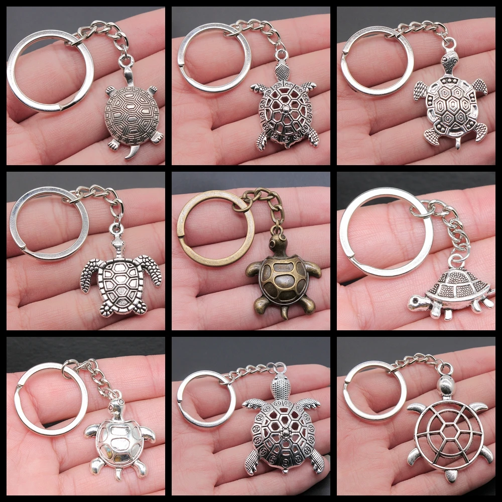 Souvenirs Gift Women Keychain Sea Turtle Pendant Keyring DIY Metal Holder Chain Creative Party Jewelry Accessories Gift