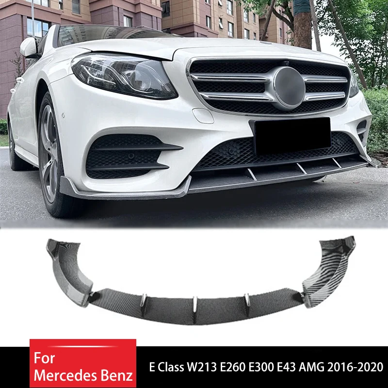 

Front Bumper Lip Splitter Diffuser For Mercedes Benz E Class W213 E260 E300 E43 AMG 2016-2020 Body Kits Spoiler Bumper Guard