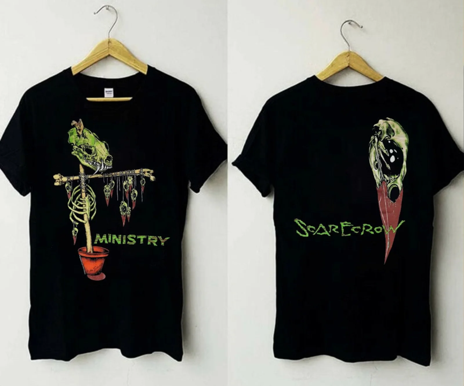 Vintage 1992 Ministry Scarecrow Pushead T-Shirt, Ministry T-Shirt, Ministry Meta