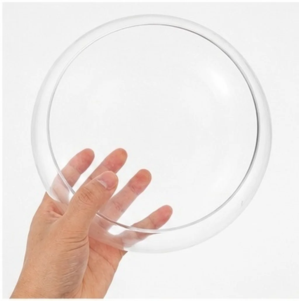 Glass Succulent Planter Pot Small Clear Round Flowerpot Desktop Home Office Hydroponic Plant Container Succulent Pot