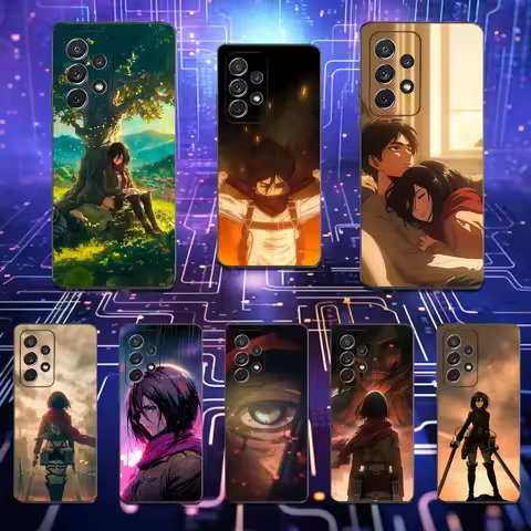 A-Attack on T-Titan M-Mikasa Phone Case For Samsung S25,S24,S23,S22,S21,S20,S10,Ultra,Plus,Lite,FE,Soft Silicone Black Cover