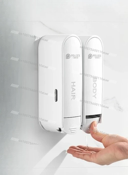 

Modern Manufacturer Wall Mount Hotel Bathroom Soap Dispenser Set, 2 in 1 Double Soap Dispenser