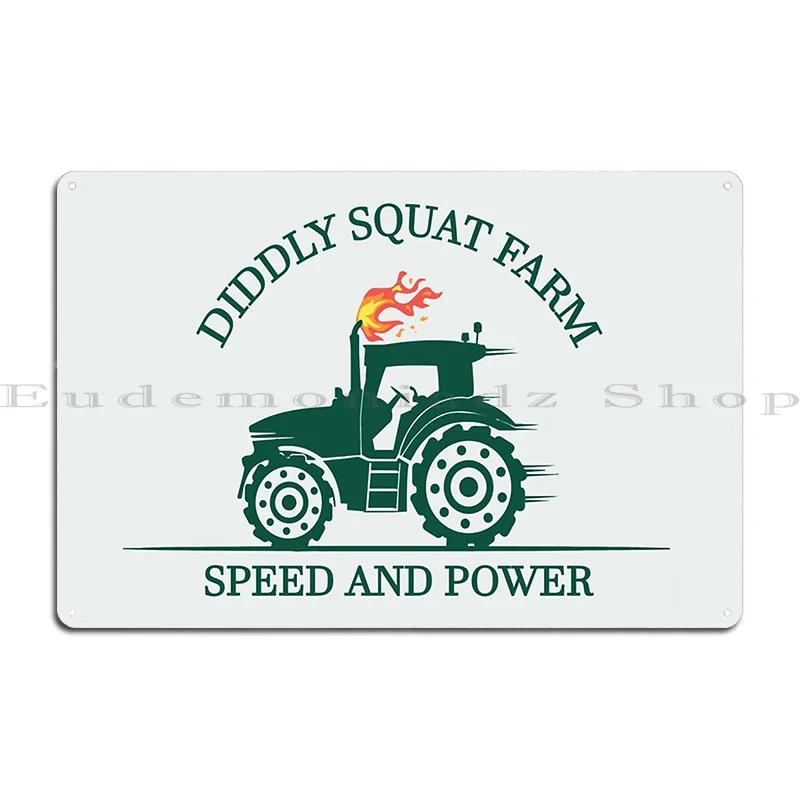 Diddly Squat Farm Green Gift For Fans Metal Sign Printing Garage Club Wall Decor Plaques Painting Tin Sign Poster