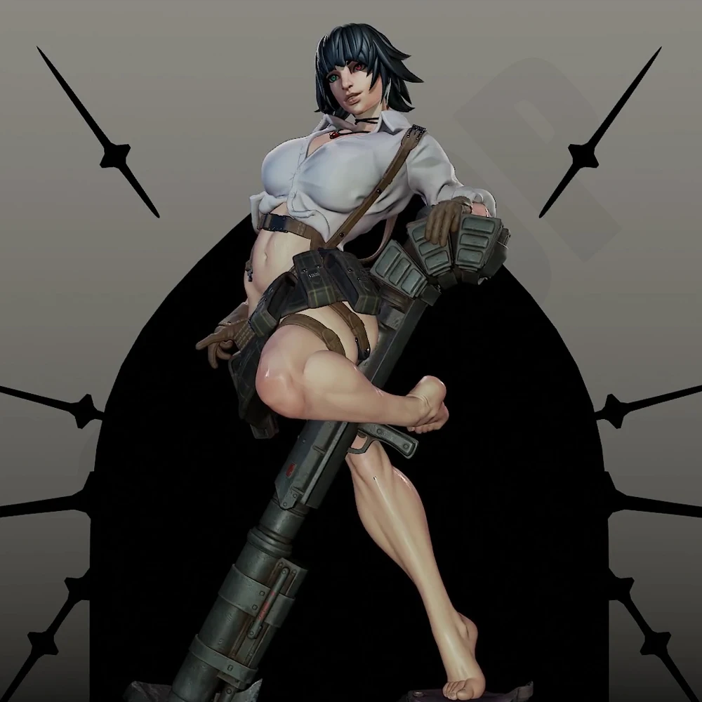 Kit de modèle d'impression 3d, dame diable, fille Sexy, figurine en résine, bricolage, Statue de réduction Miniature, Kit non peint, jouets, 1/24