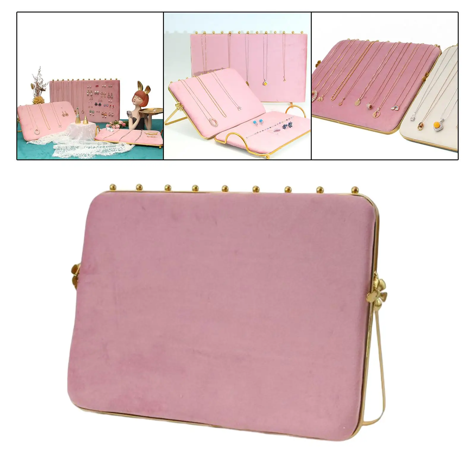 رف عرض القلادة النسائية يظهر لوحة عرض 9 نقاط لبرج المجوهرات #3