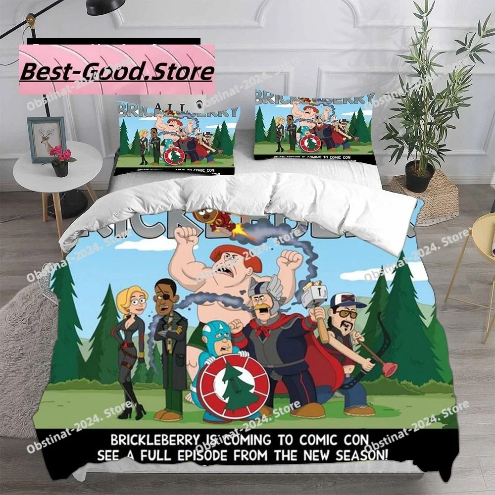 

New Cartoons Brickleberry Duvet Cover Pillowcase Bedding Set Adult Boy Girl Bedroom Decoration Children Gift Single Double Large