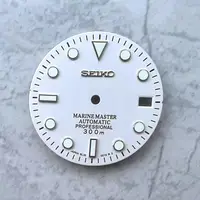 Esfera NH35 de 28,5mm/esfera NH36 con logotipo S, cara mecánica de buceo fantasma de agua verde que brilla en la oscuridad para seiko mod
