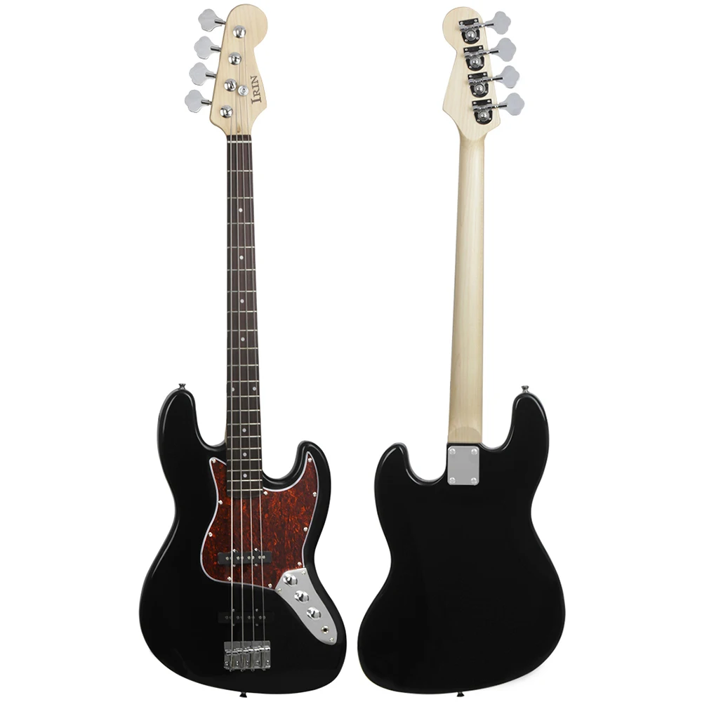 Professional 4 String Electric Bass Guitar Black 20 Frets Sapele Bass Guitar Stringed Instrument With Connection Cable Wrenches