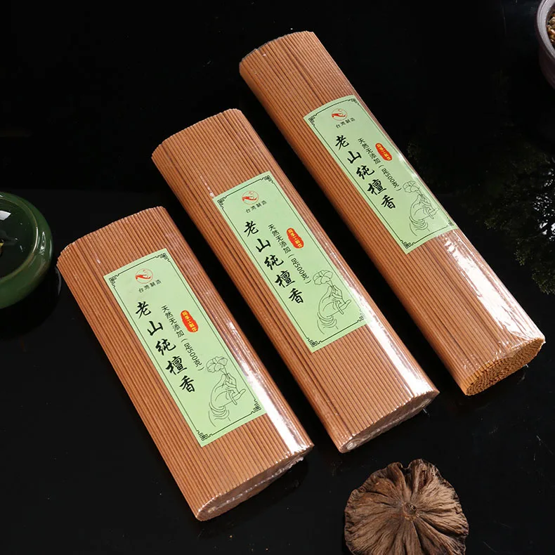 500g Natural Laoshan Sandalwood Incense Sticks 23/28/32cm Bulk Sale Stick Incense Household and Worship Buddha Joss Incenses