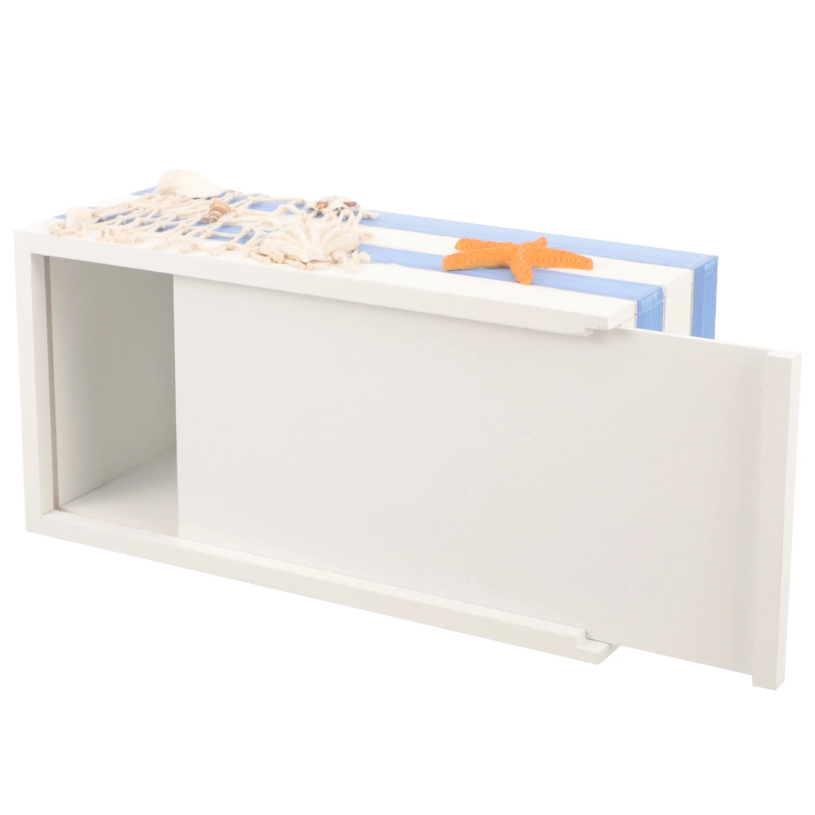 

1pc Sea Star Tissue Box Cover Wooden Napkin Holder For Living Room Bedroom Desktop Household Storage Decorative Table