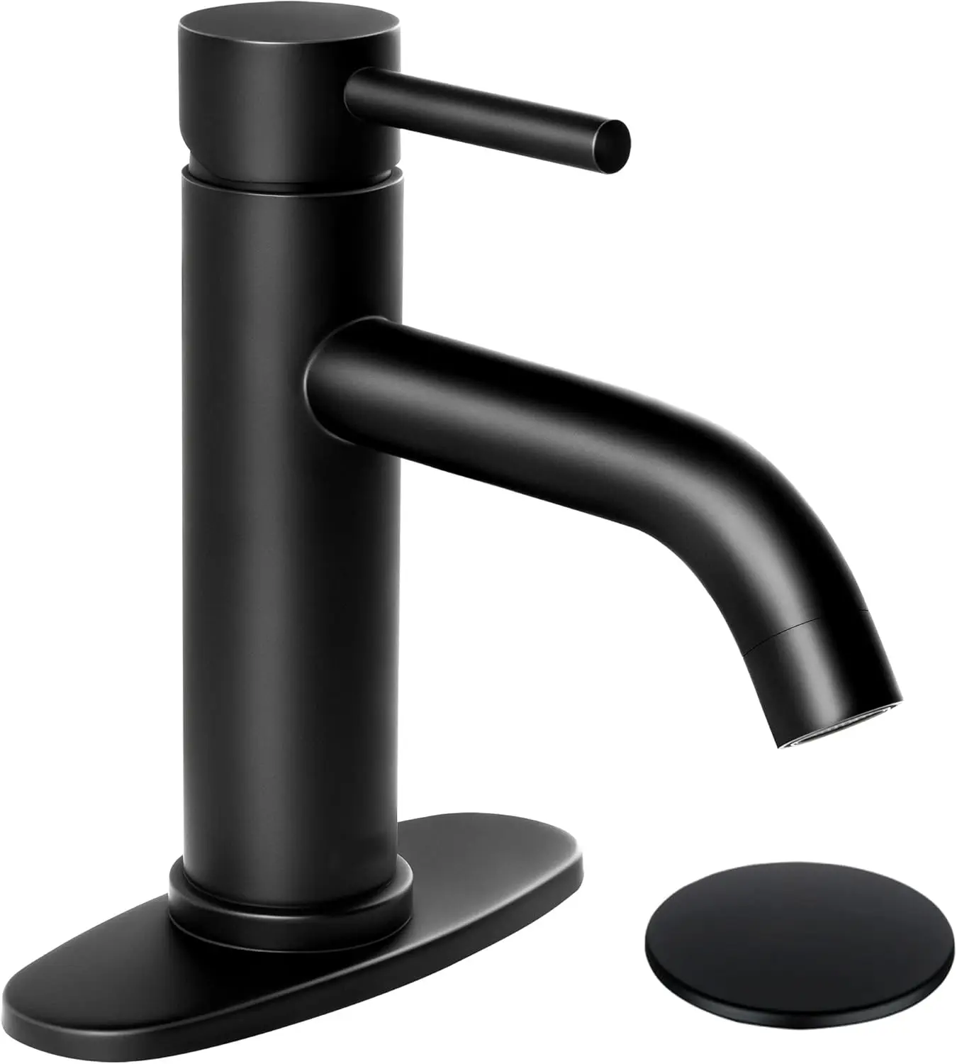 

Single Handle Bathroom Sink Faucet, Brushed Nickel, 1 or 3 Hole, with Pop-Up Drain