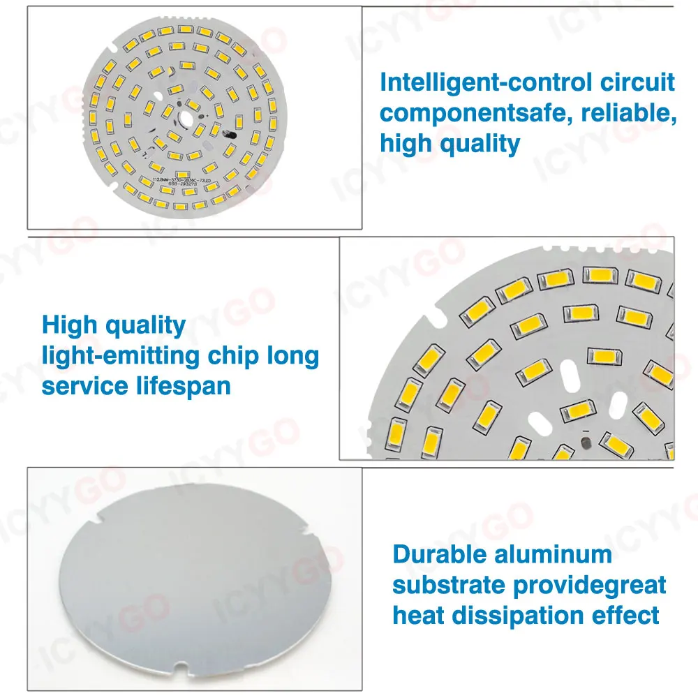 36W 50W High Power LED Bulb Light Source Board 5730 Patch 3000K 4000K 6000K Light Board DIY Semi-Finished Modified Light Board