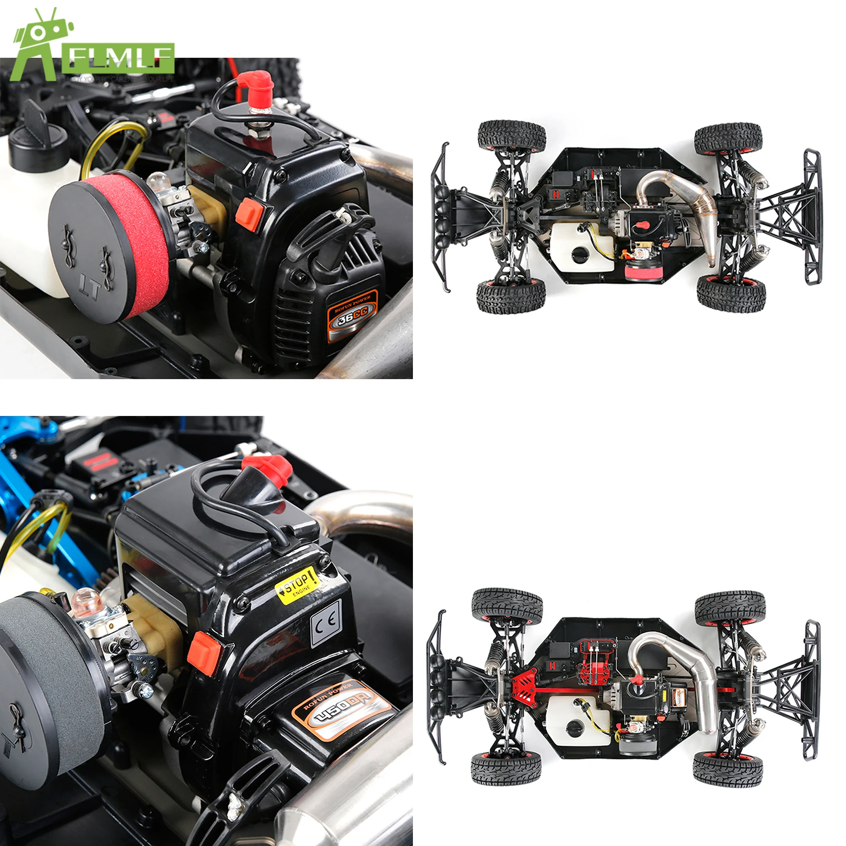 Plastic Luchtfilter of Schuimfiltratie Katoen Kit Fit voor 1/5 HPI ROFUN BAHA ROVAN KM BAJA 5B 5T 5SC Losi 5ive T Rc Auto Speelgoed Onderdelen