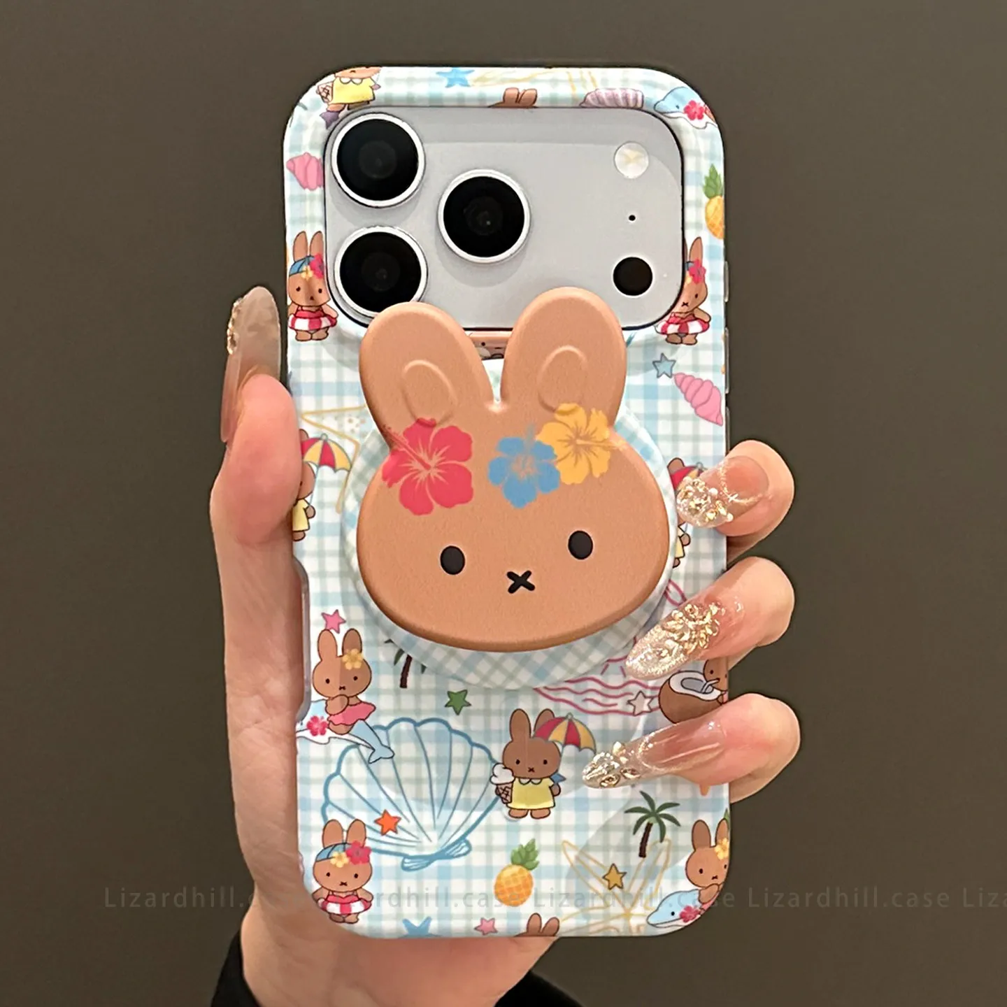 Nouvelle Coque Kawaii Mignonne Miffy Lapin pour iPhone 17 Pro Max 17 16 15 14 Pro avec Support Magnétique et Cordon de Sangle Adorable 2026