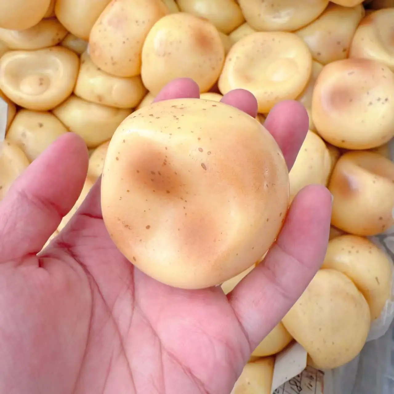 2 Pcs Squshy Innovative Squeeze Handmade Ball Soft Hollow Dough Cheese Pineapple Bun Corn Durian Fruit Vegetable Adult DIY Gift