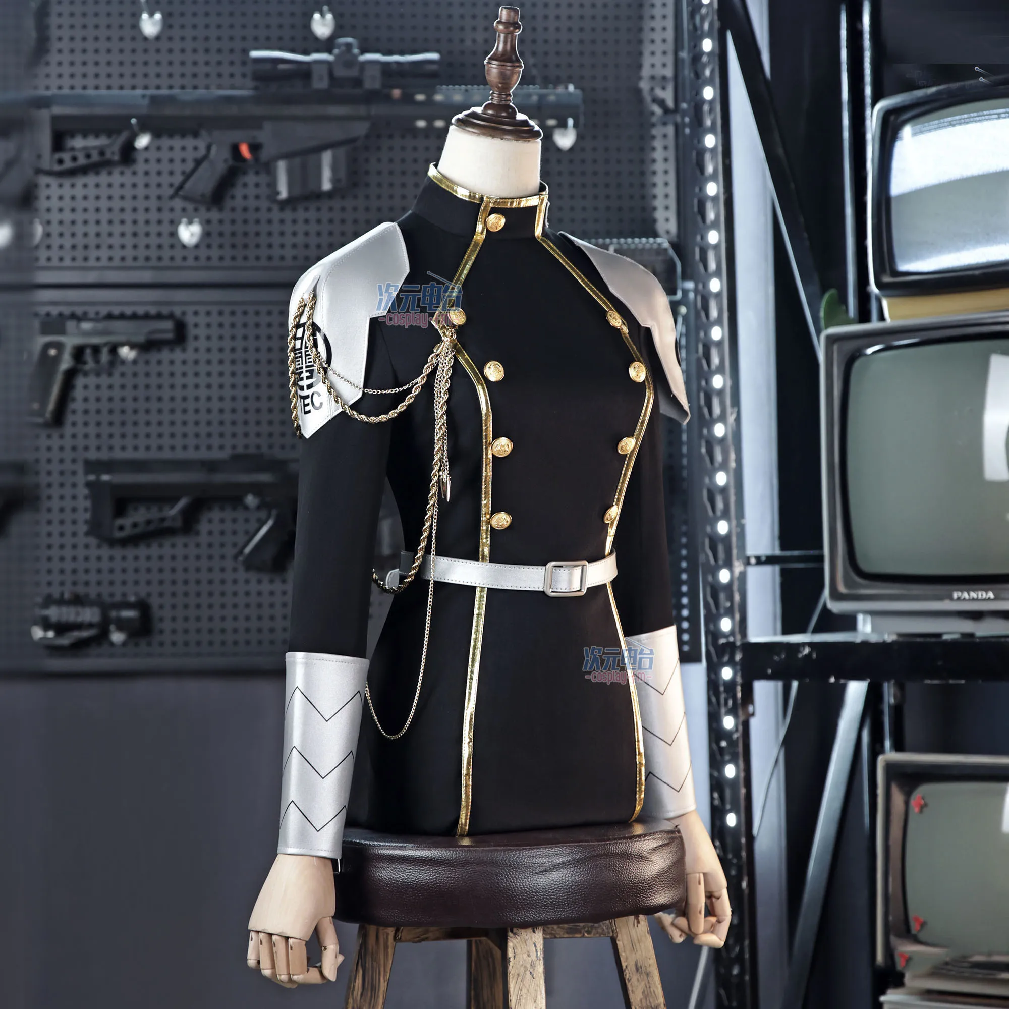 

Kaiju No. 8 Mina Ashiro Hoshino Soshiro Cosplay Costume Women Black Dress Hair Pin Armor Combat Uniform Halloween Party Clothes
