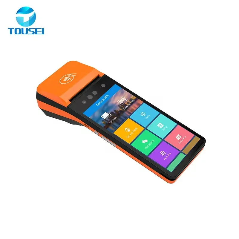 5.5 Inch All in One Machine Nfc Android Pos Device 3g 4g Wireless Wifi Pos Terminal with Printer