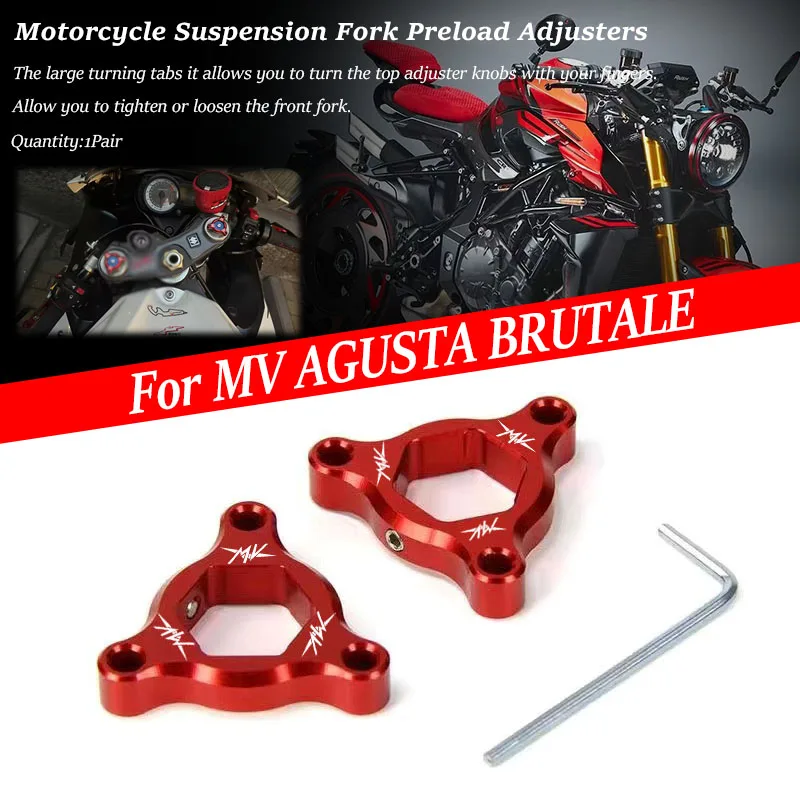 Fit For MV AGUSTA BRUTALE All Year F4 750 F 4 1000 1999-2010 suspension fork preload adjusters