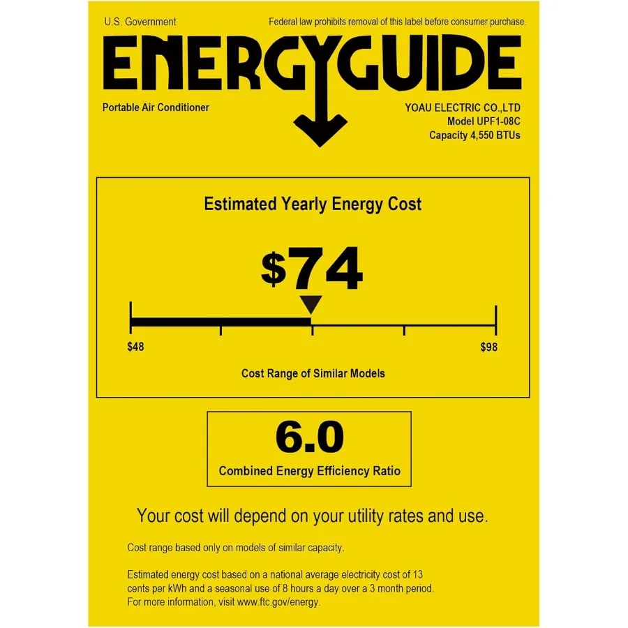 2024 مكيف هواء محمول جديد 8000 وحدة حرارية بريطانية وحدة تيار متردد مدمجة مع مروحة تبريد مزيل الرطوبة وجهاز تحكم عن بعد ومجموعة تثبيت النافذة #6