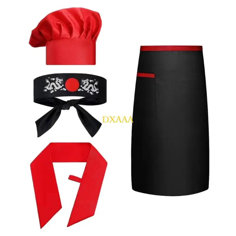 DXAA Cosplay Halloween Kostüm Hibachi Köche Kostümzubehör Hibachi Köche hohe Kappen