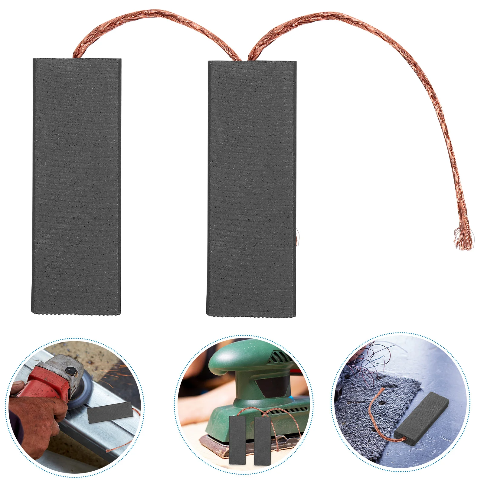 

2Pcs Motor Carbon Brush Reliable Replacement Stable Current Transmission for Washer Electric Motor Accessory Brush Replacement