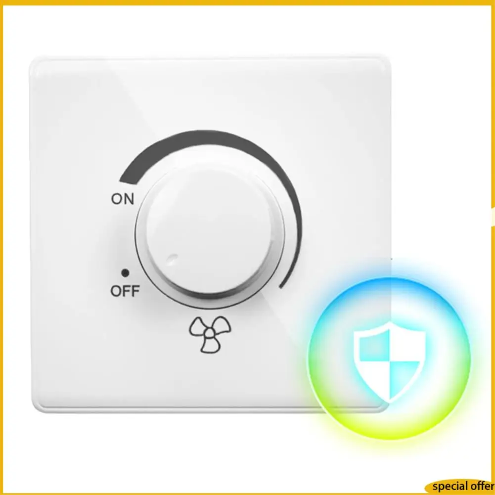 A61I 86 Type Ceiling Fan Adjustment Stepless Speed Controller Wall Switch 220V 10A