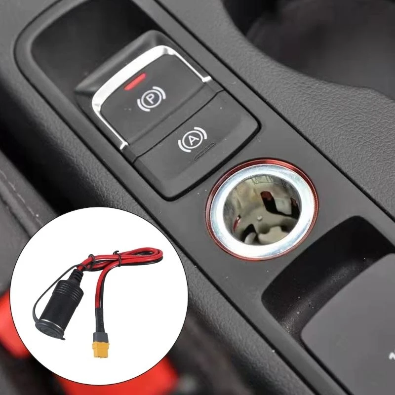 Q5WA 30A Car Adapter CordXT60 Female to Car Outlet Socket Female Port