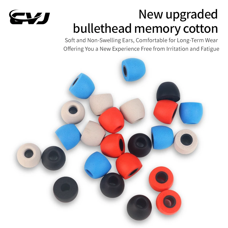 CVJ 3쌍 S형 이어폰 메모리폼 이어팁, 지속적인 반동 방지 이어플러그, PU 스펀지 메모리폼 이어폰 이어팁