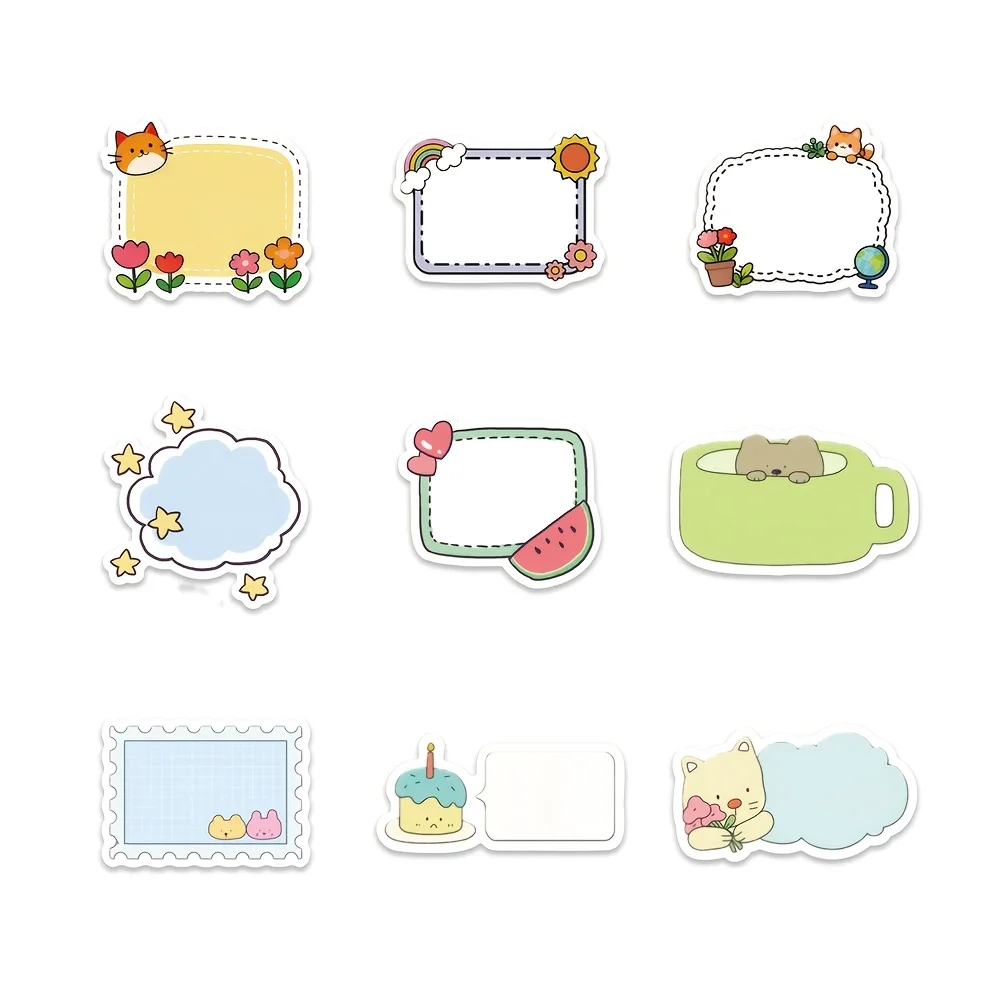 60 pieces of simple sketch dialog box stickers, label handbooks, art materials, cute decorative stickers view 5