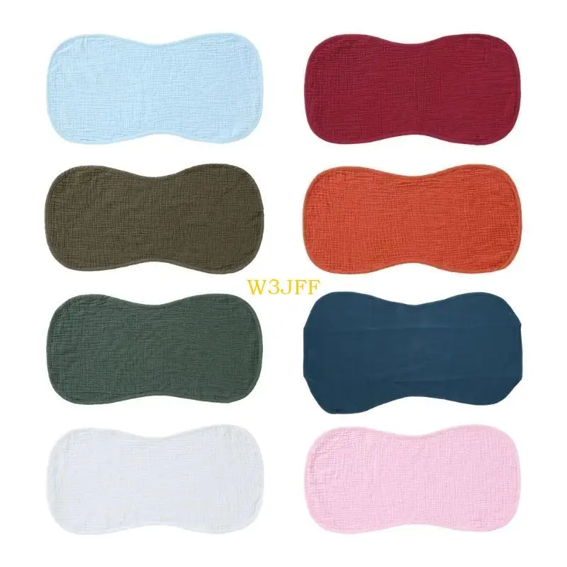 W3JF Portable Burp Cloths for Baby Burp Cloth MultiColors Gauze Washcloths 20x10inch
