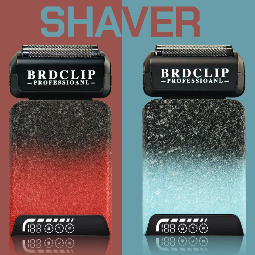 

Профессиональный мощный двигатель 7500 об/мин BRDCLIP BRD-SL201, электрический мужской триммер для бороды, бритва с двойной фольгой, USB-машина для стрижки волос