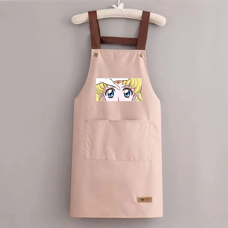 Sailor Moon Apron New Adult Anime Kitchen Supplies Antifouling Cooking Cloth Tablier Cartoon Printed Women Men Kitchenware Gift