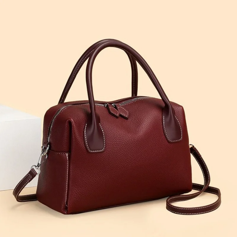 

Classic Leather Handbag For Women Ladies Tote Crossbody By Luxury Brand Famous Designer Popular Elegant Messenger