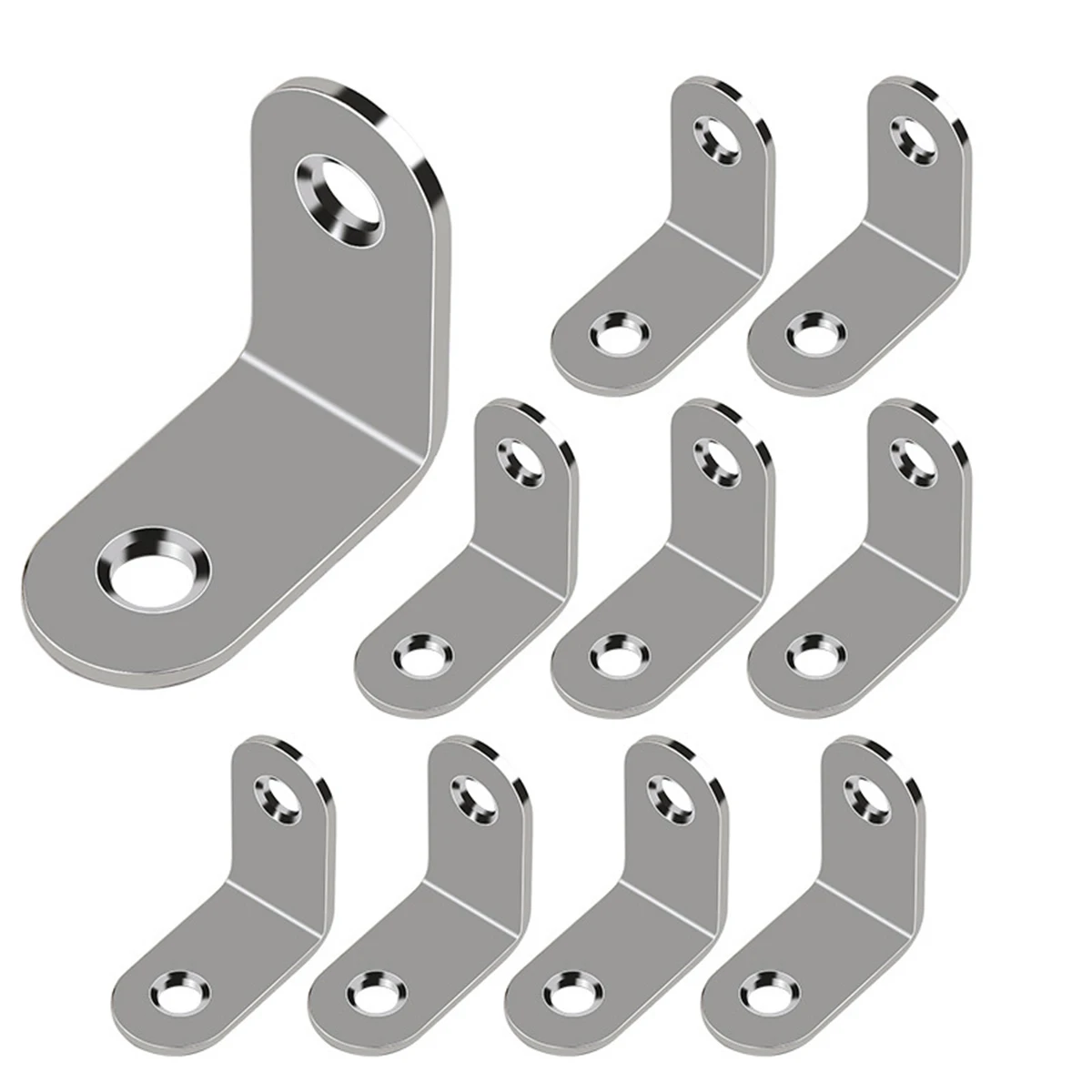 

10/5PCS Stainless Steel Corner Hardware Thickened Square Corner 90 Degree Bracket Fastener Furniture Door Cabinet Screens Wall