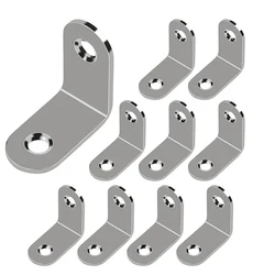 10/5PCS Stainless Steel Corner Hardware Thickened Square Corner 90 Degree Bracket Fastener Furniture Door Cabinet Screens Wall